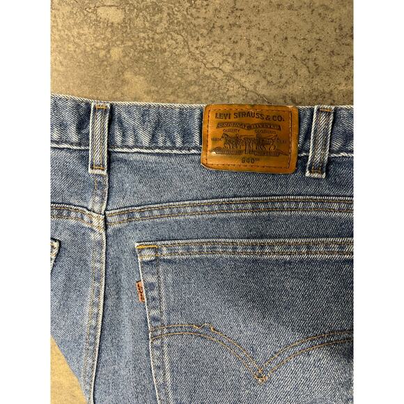 Vintage Levis 540 Flex Orange Tab Mens 38x30 Light Wash Jeans Hemmed 28 Inseam - Picture 6 of 6